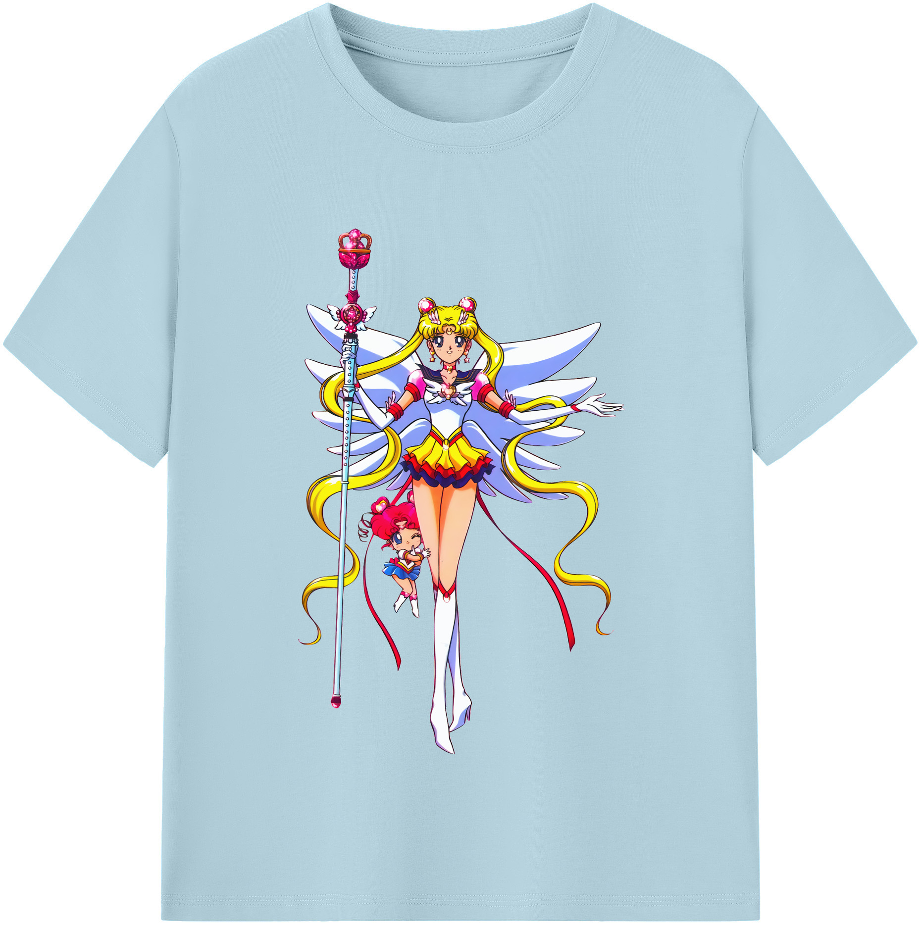 （画像用） 美少女戦士セーラームーン 月野 うさぎ つきの うさぎ Sailor Moon Tsukino Usagi 綿100％半袖Tシャツ（フロントプリント）